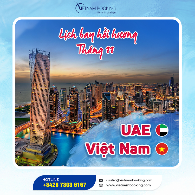 vé máy bay từ UAE về Việt Nam 