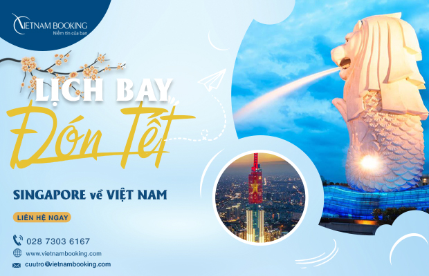 Các chuyến bay từ Singapore về Việt Nam, cập nhật lịch bay hàng tháng